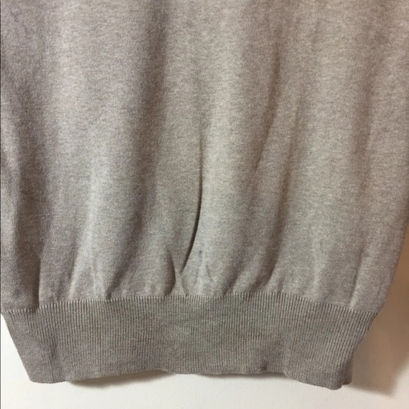 Zara Women V Neck Sweater Beige XL Cotton Blend Long Sleeve - Picture 10 of 11
